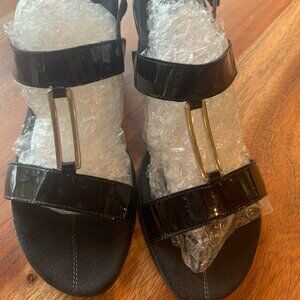 Mephisto shoes Black sandals Womens Size EU 40 Us 9 Genuine Leather france made